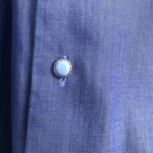 Ben Sherman Blue Flip Cuff Button Down - Picture 3 of 6